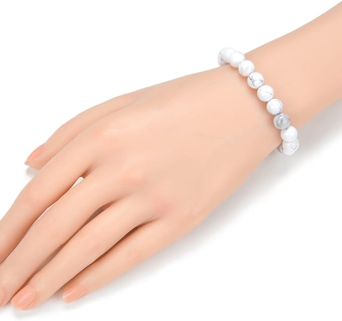 White Howlite Healing Crystal Bracelet