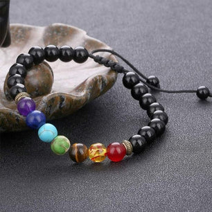 7 Chakra Adjustable Healing Crystal Bracelet