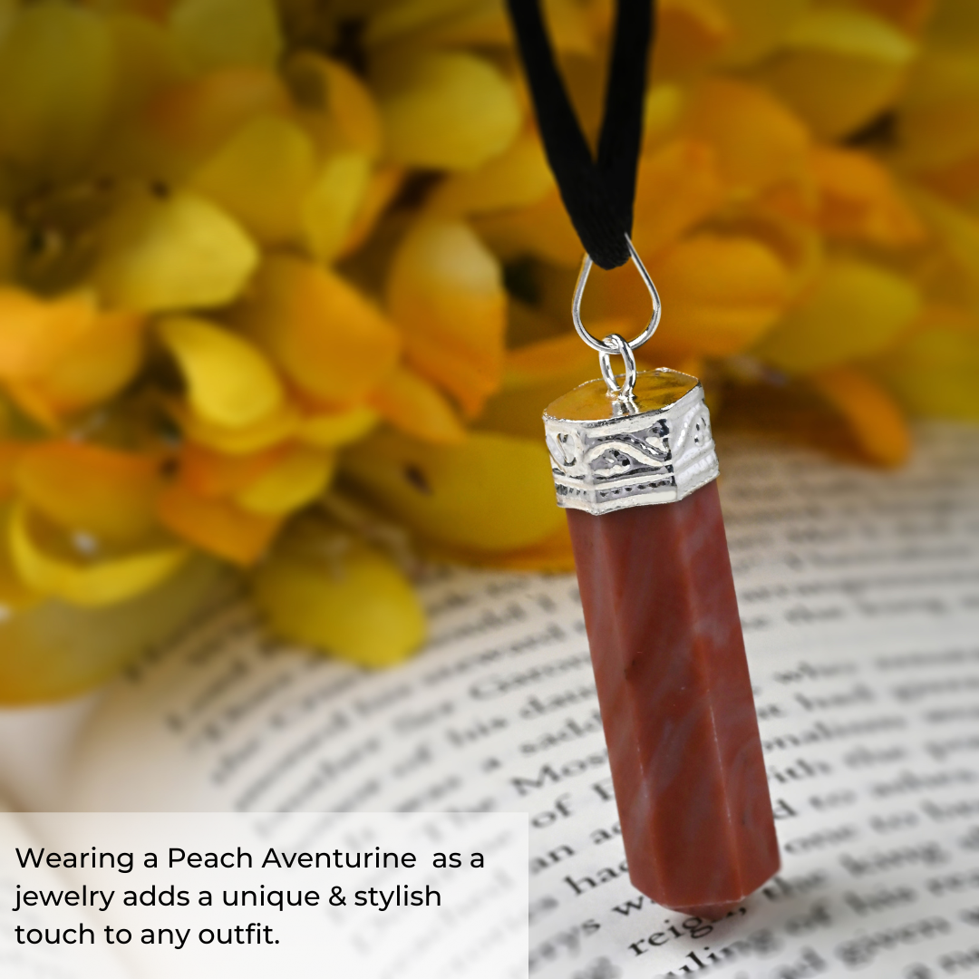 Peach Aventurine Crystal Necklace