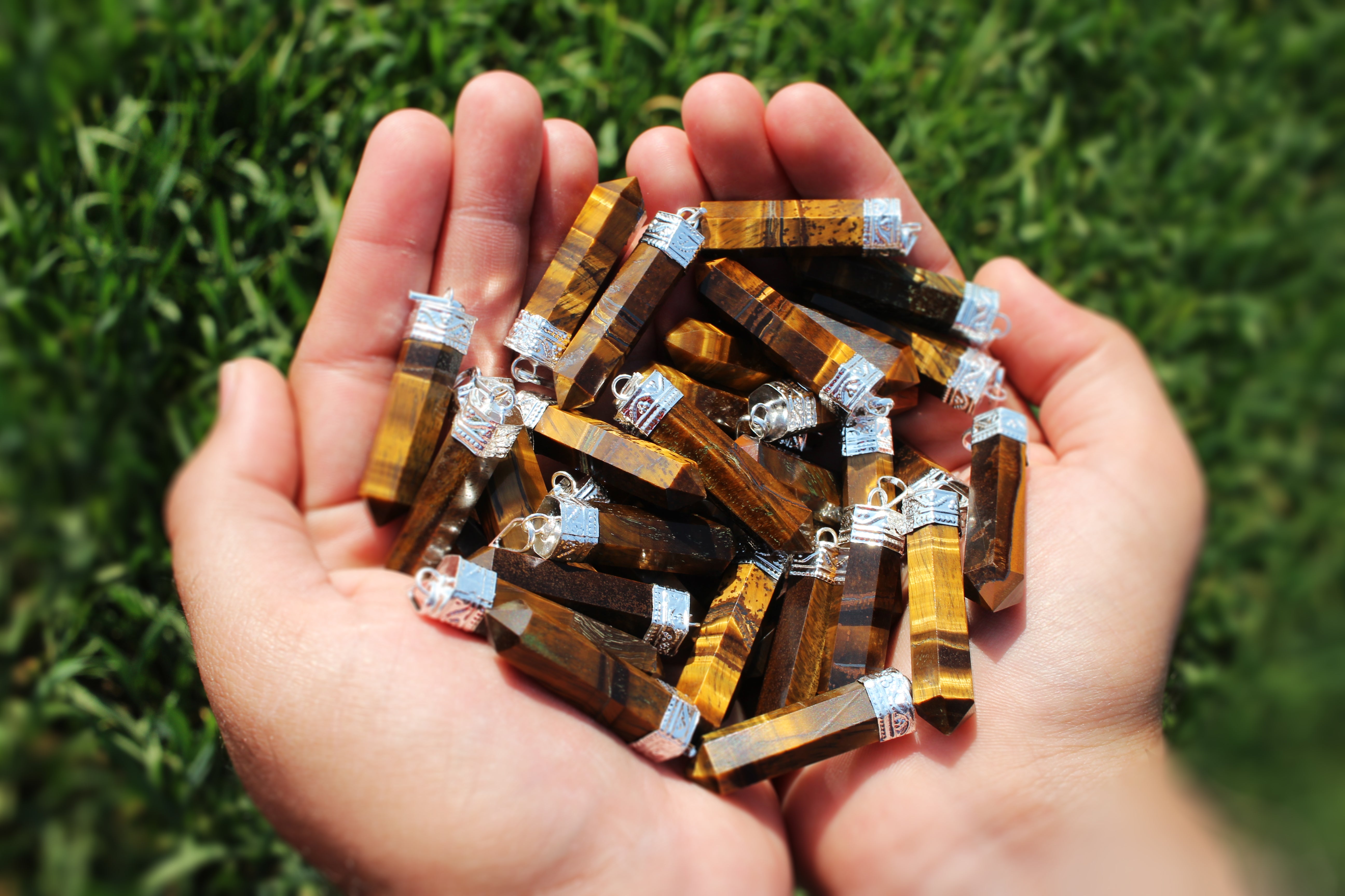 Tiger Eye Healing Crystal Pendant