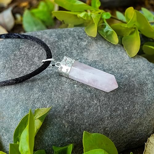 Rose Quartz Healing Crystal Pendant