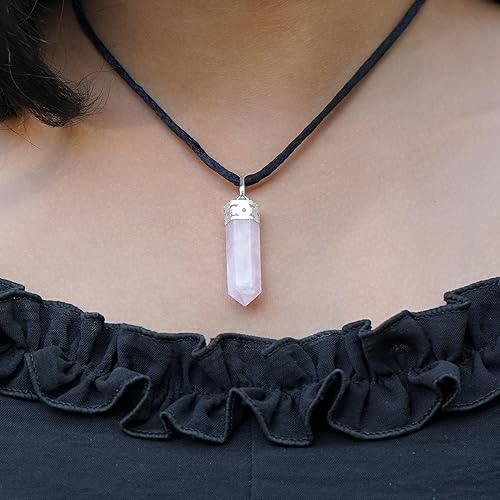 Rose Quartz Healing Crystal Pendant