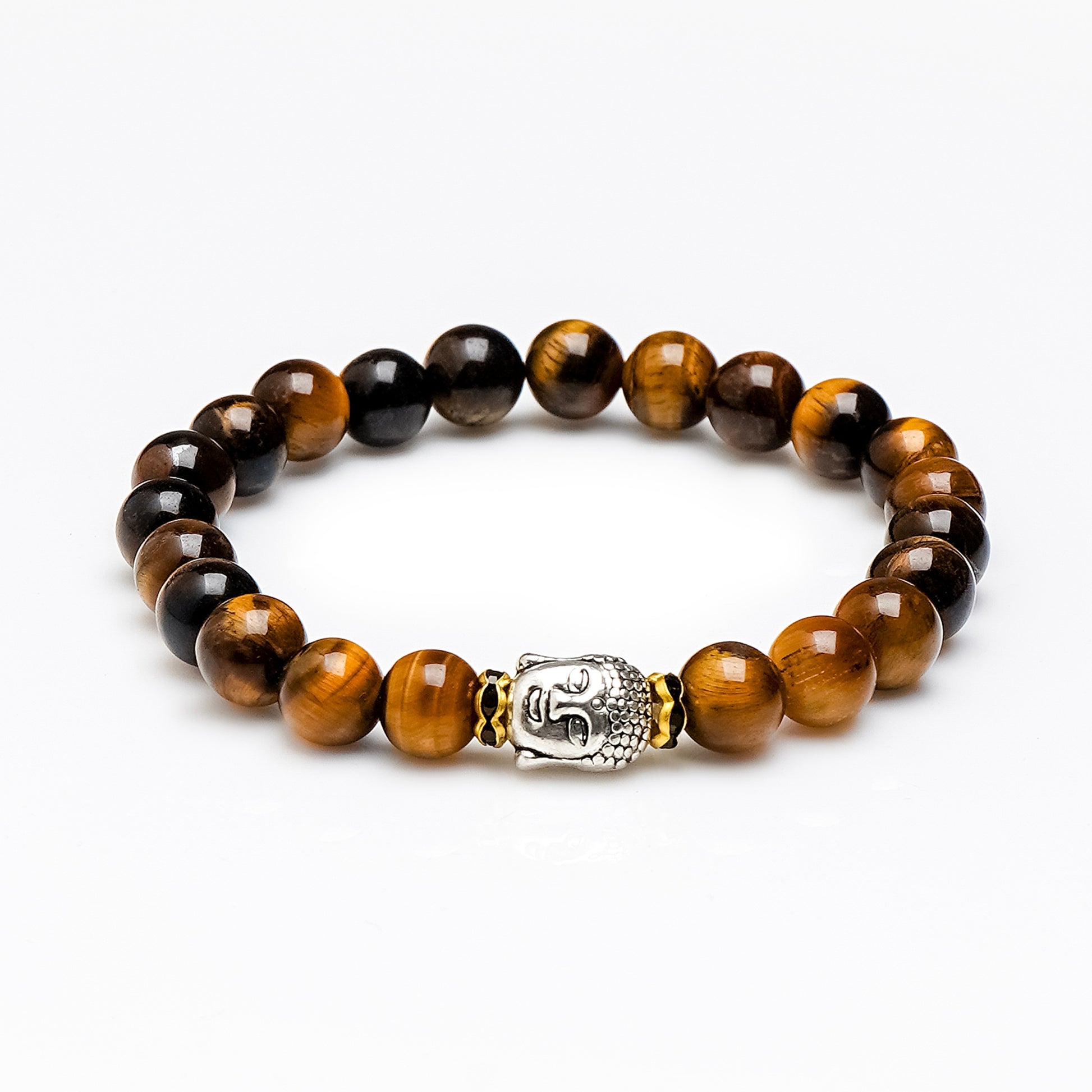 Tiger Eye Buddha Healing Crystal Bracelet