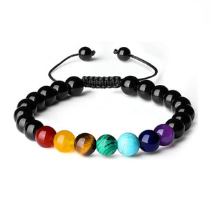 7 Chakra Adjustable Healing Crystal Bracelet