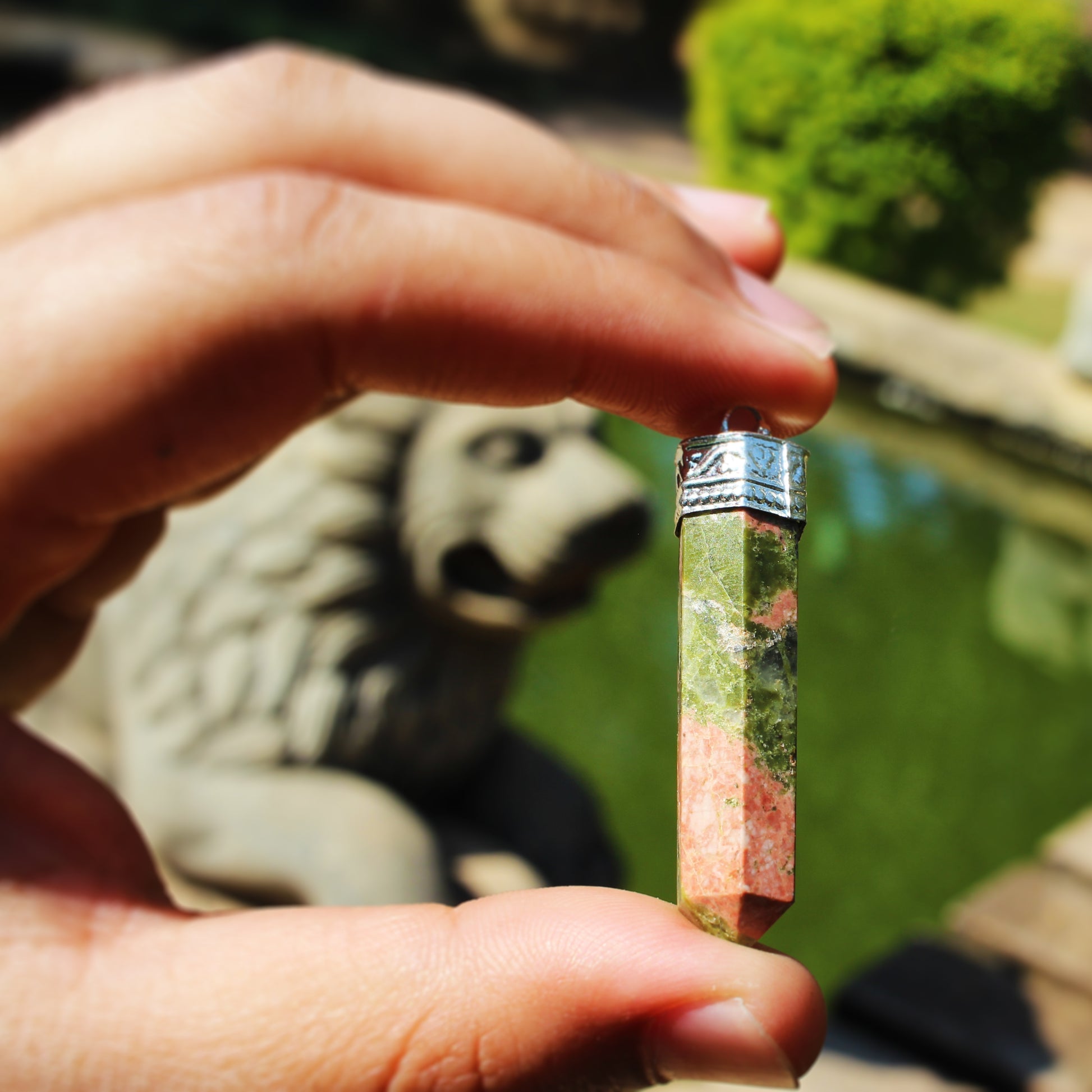 Unakite Healing Crystal Necklace