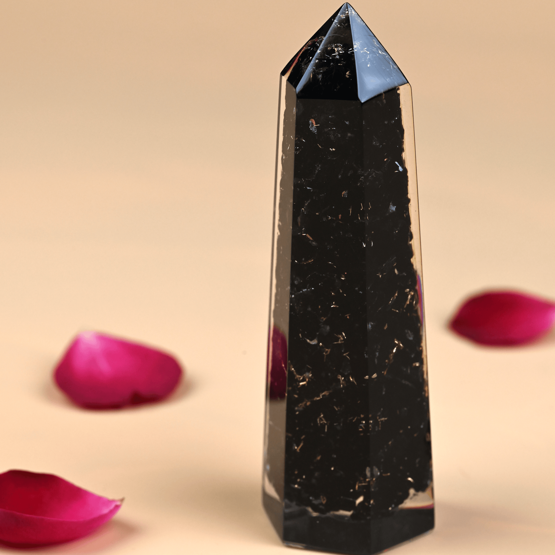 Black Tourmaline Orgonite Hexagonal Crystal Tower