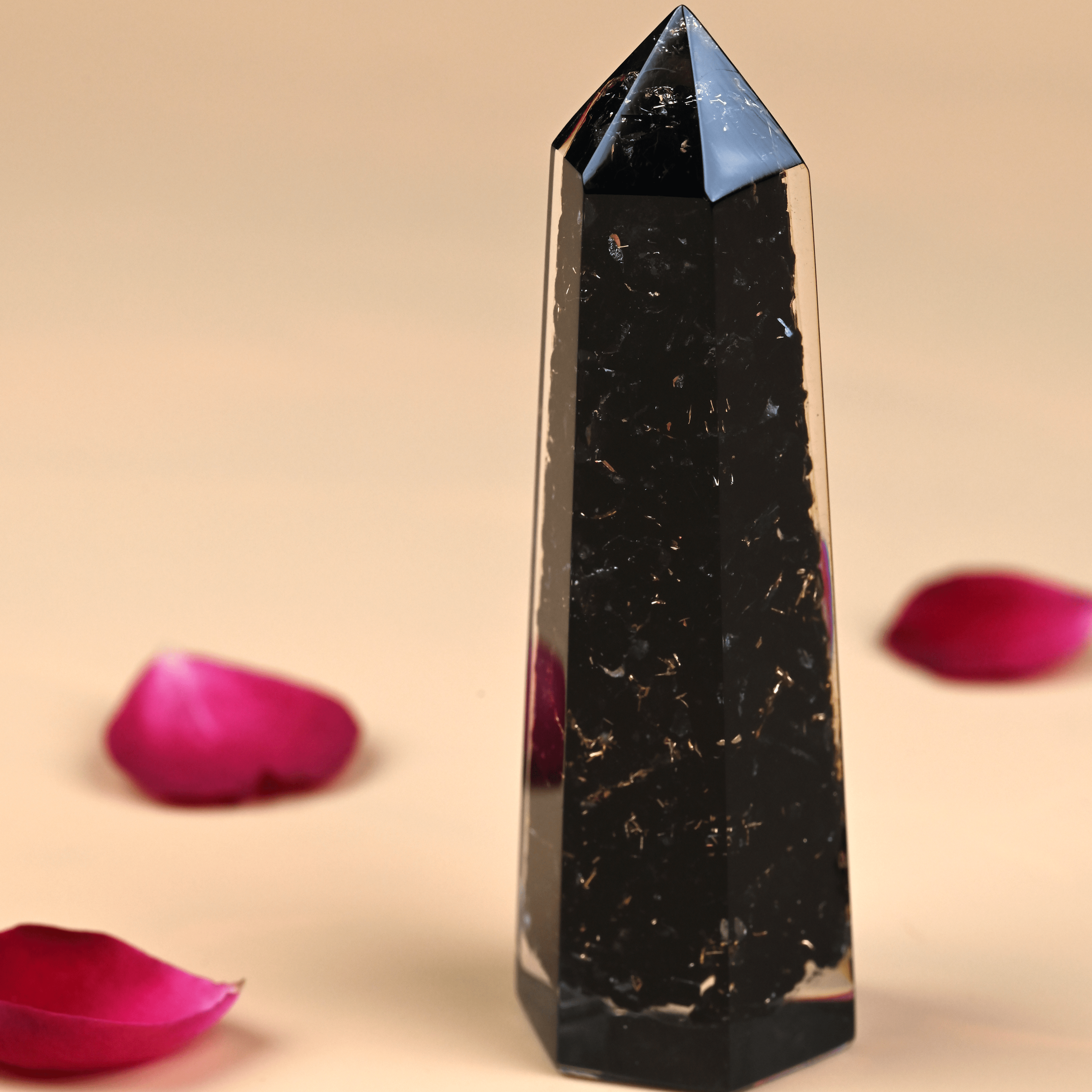 Black Tourmaline Orgonite Hexagonal Crystal Tower