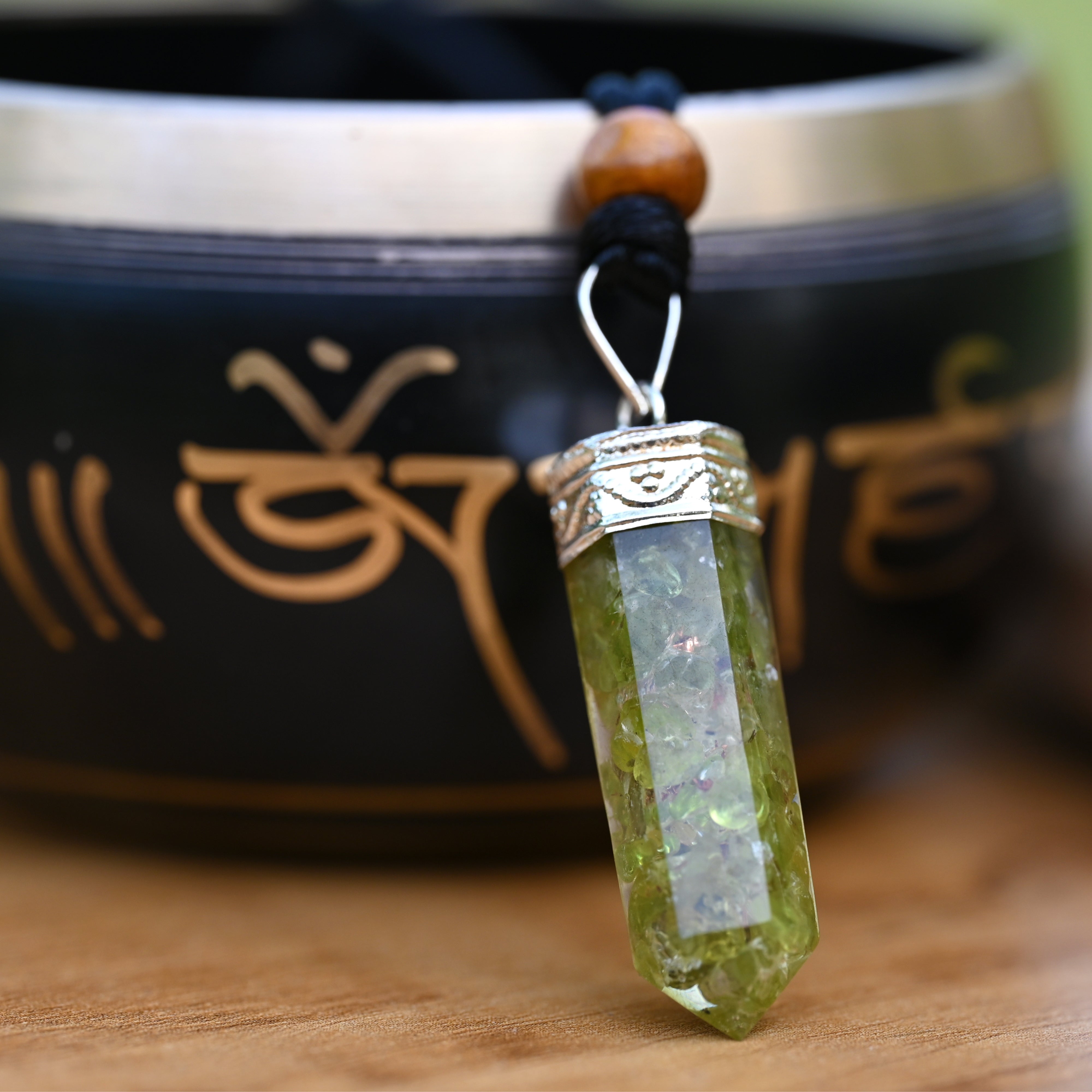 Peridot Orgonite Crystal Necklace