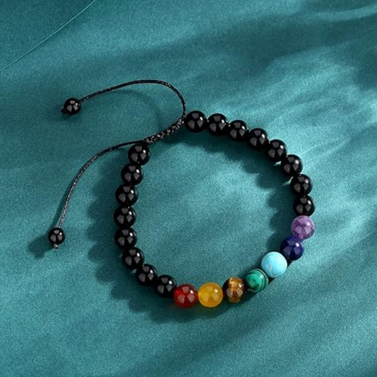 7 Chakra Adjustable Healing Crystal Bracelet