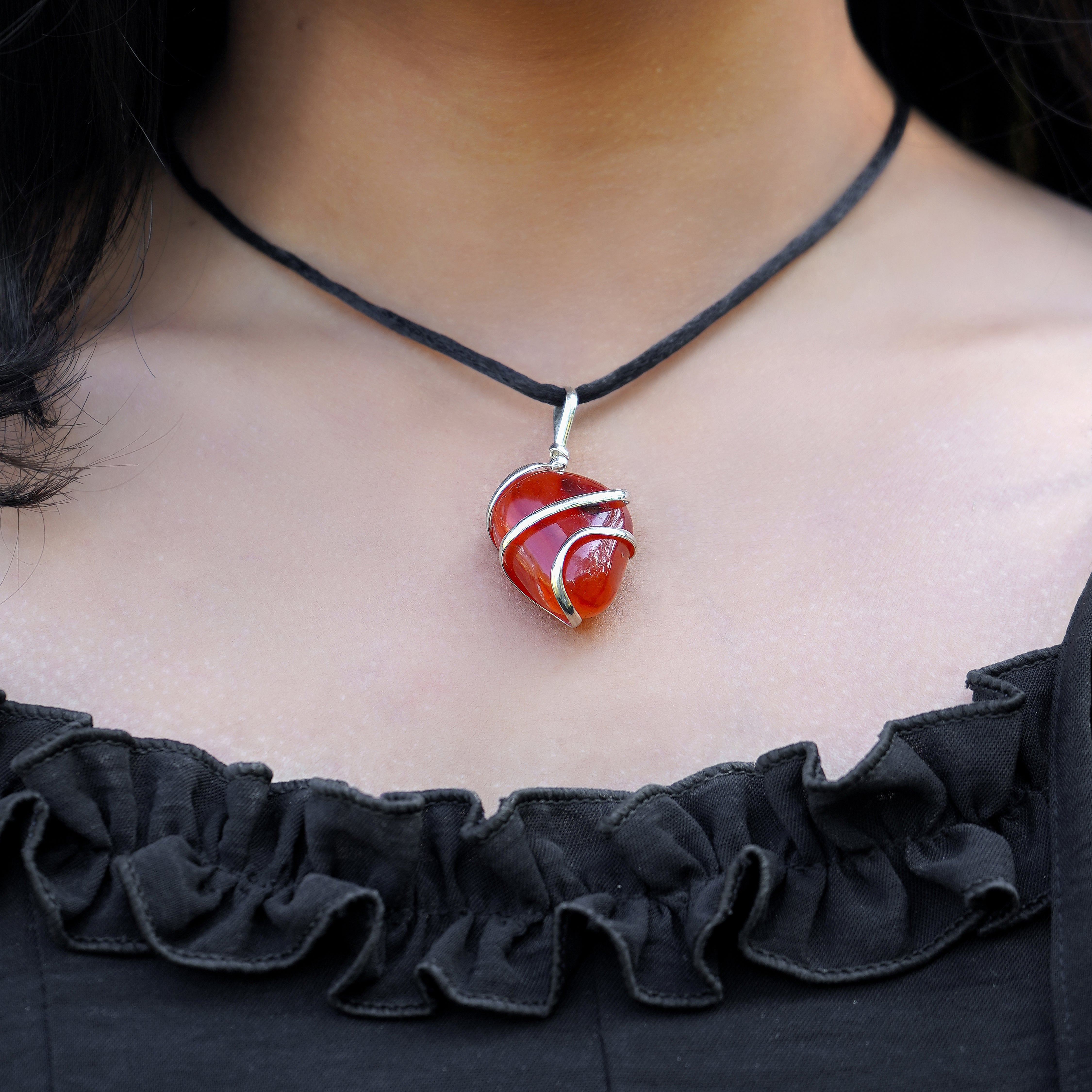 Carnelian Healing Crystal Necklace