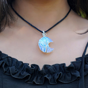 Opalite Crescent Moon Necklace