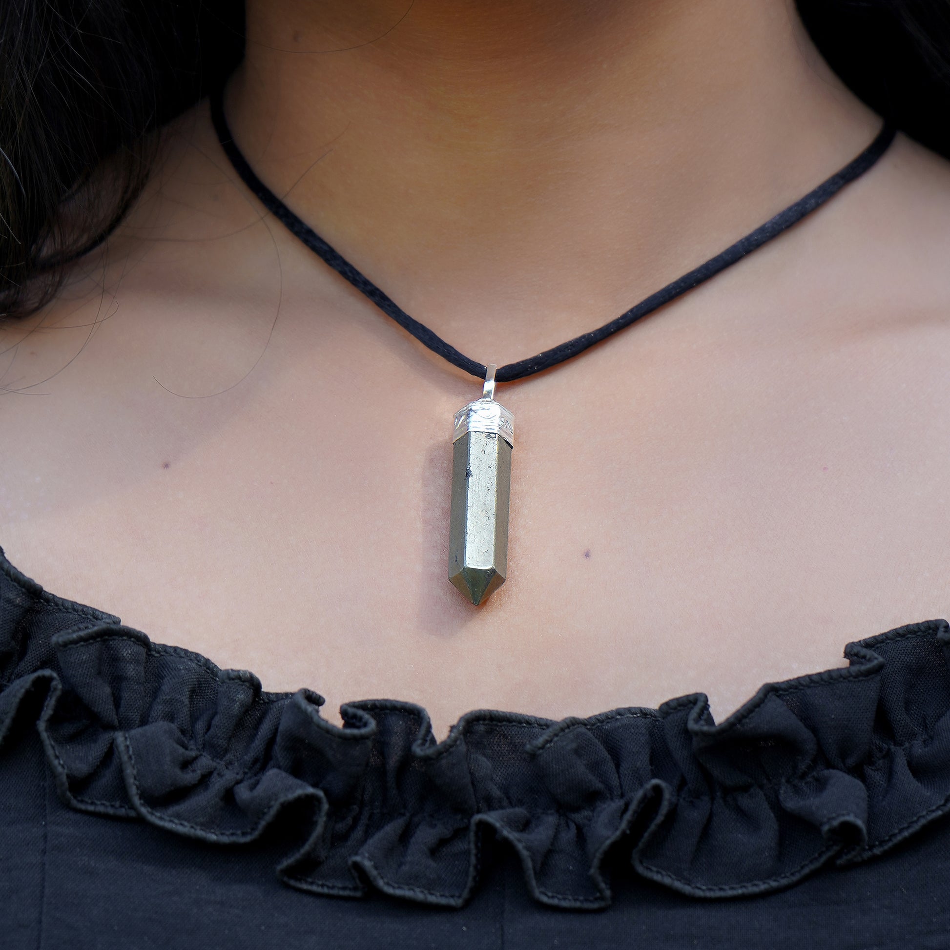 Pyrite Healing Crystal Necklace