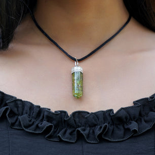 Peridot Orgonite Crystal Necklace