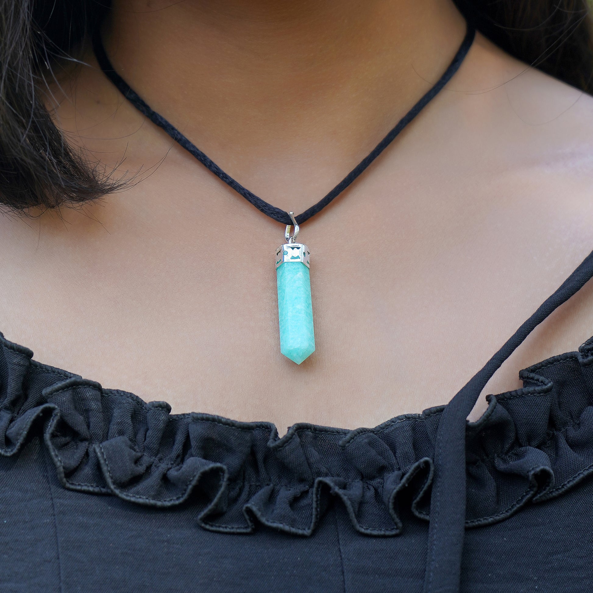 Amazonite Healing Crystal Necklace