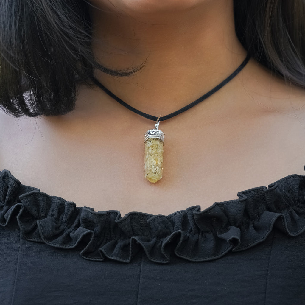 Citrine Orgonite Crystal Necklace