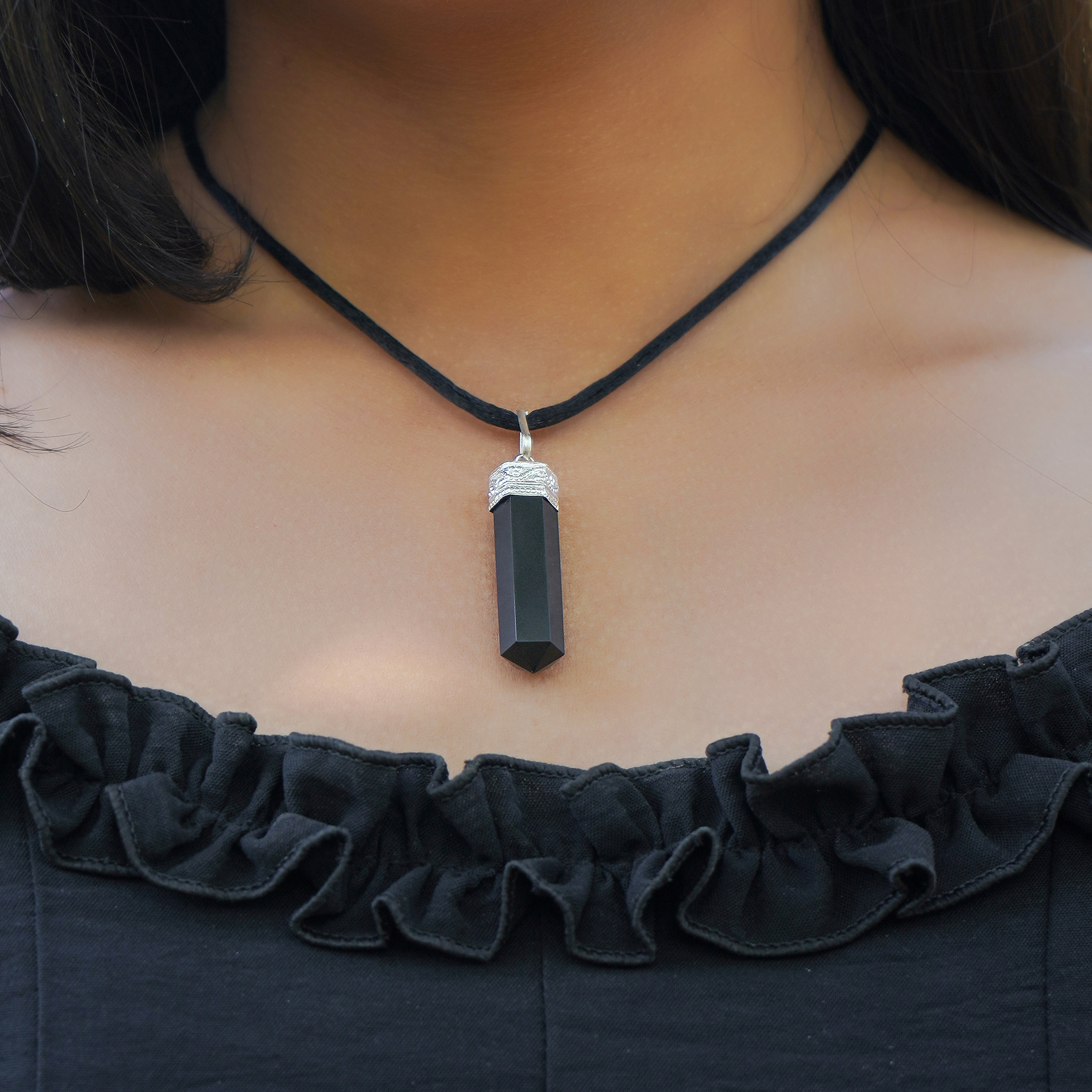 Obsidian Healing Crystal Necklace