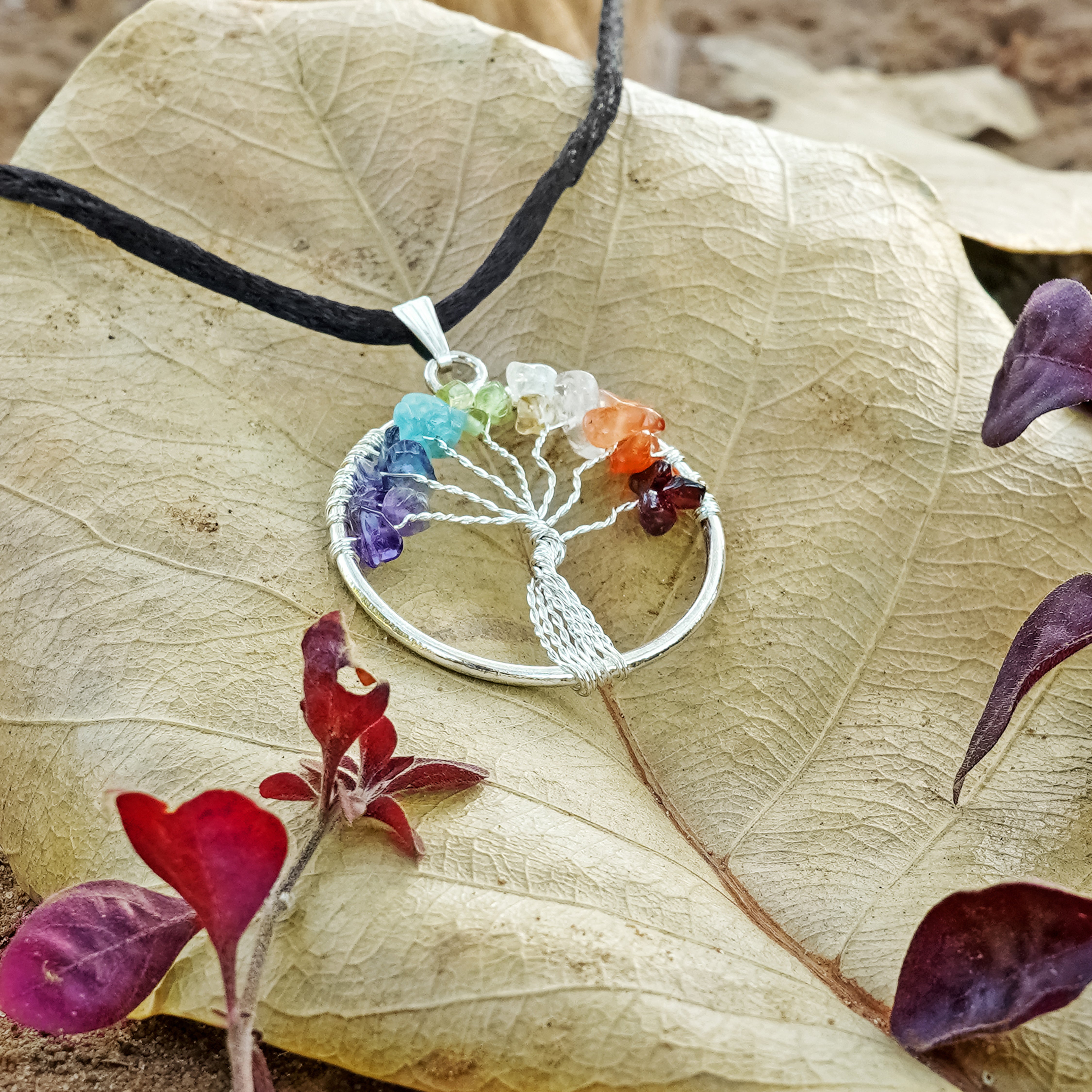 7 Chakra Tree of Life Necklace