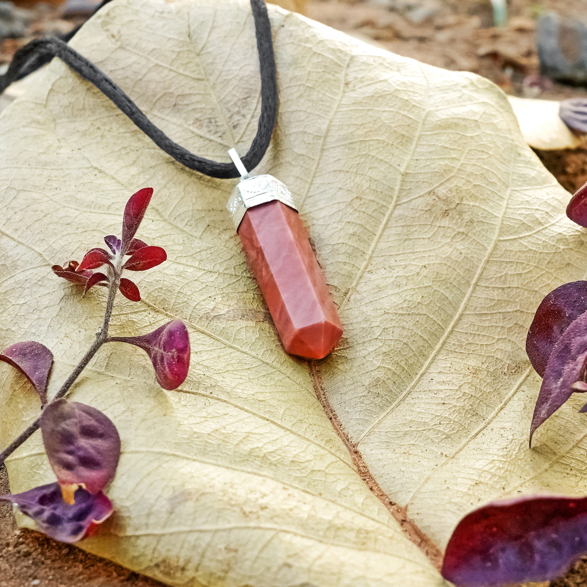 Peach Aventurine Crystal Necklace