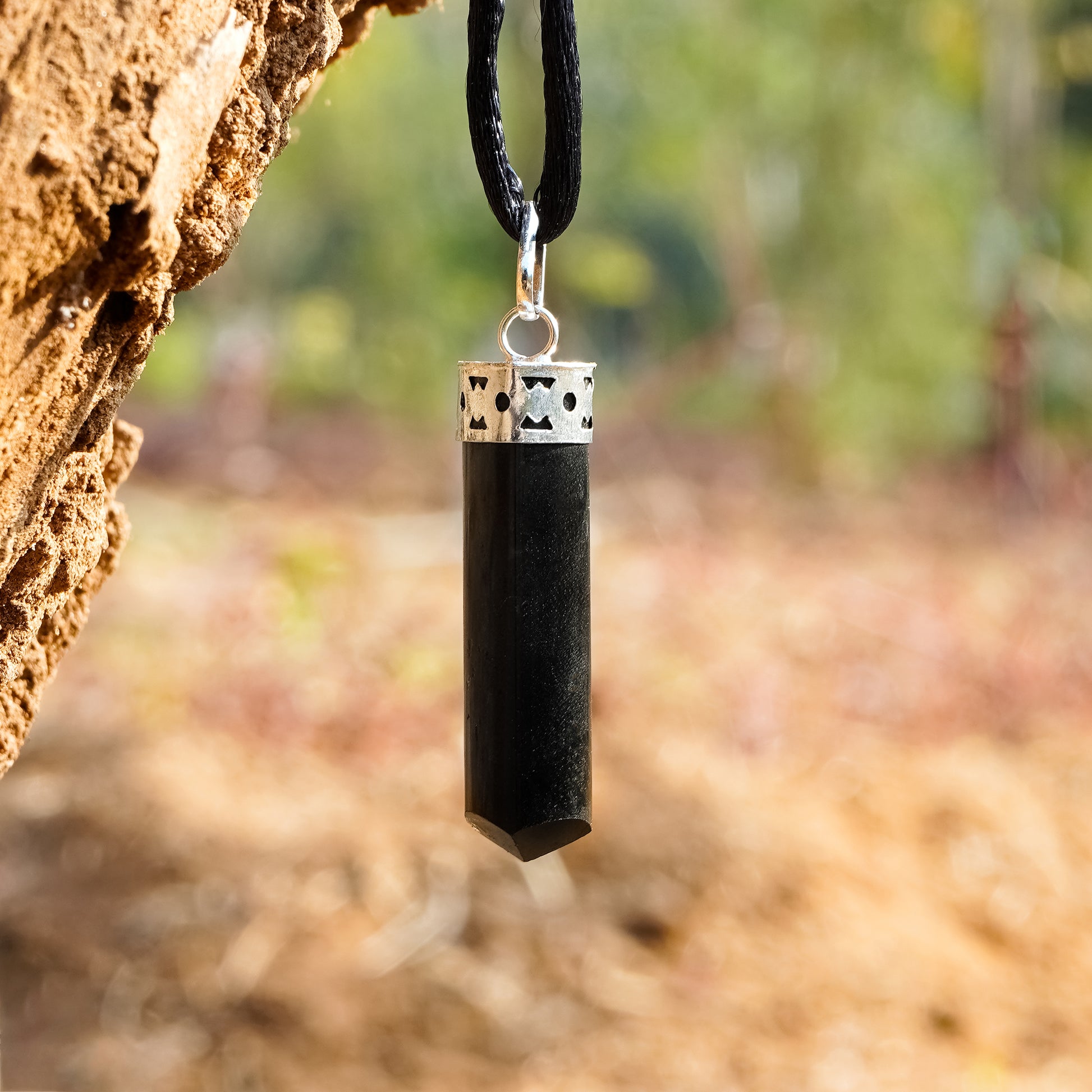 Black Tourmaline Crystal Necklace