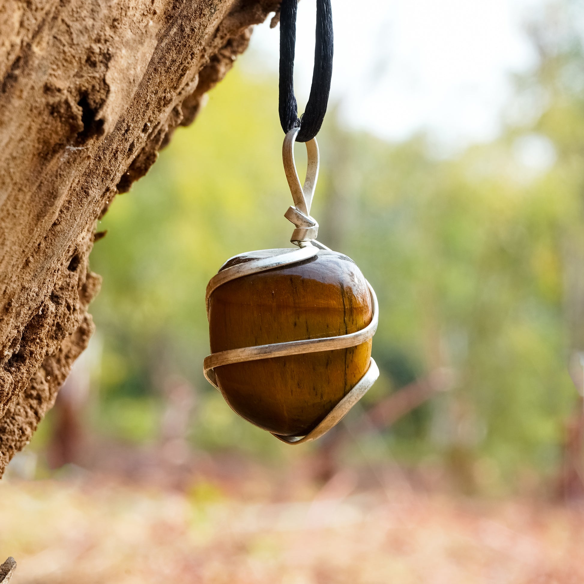 Tiger Eye Healing Crystal Necklace