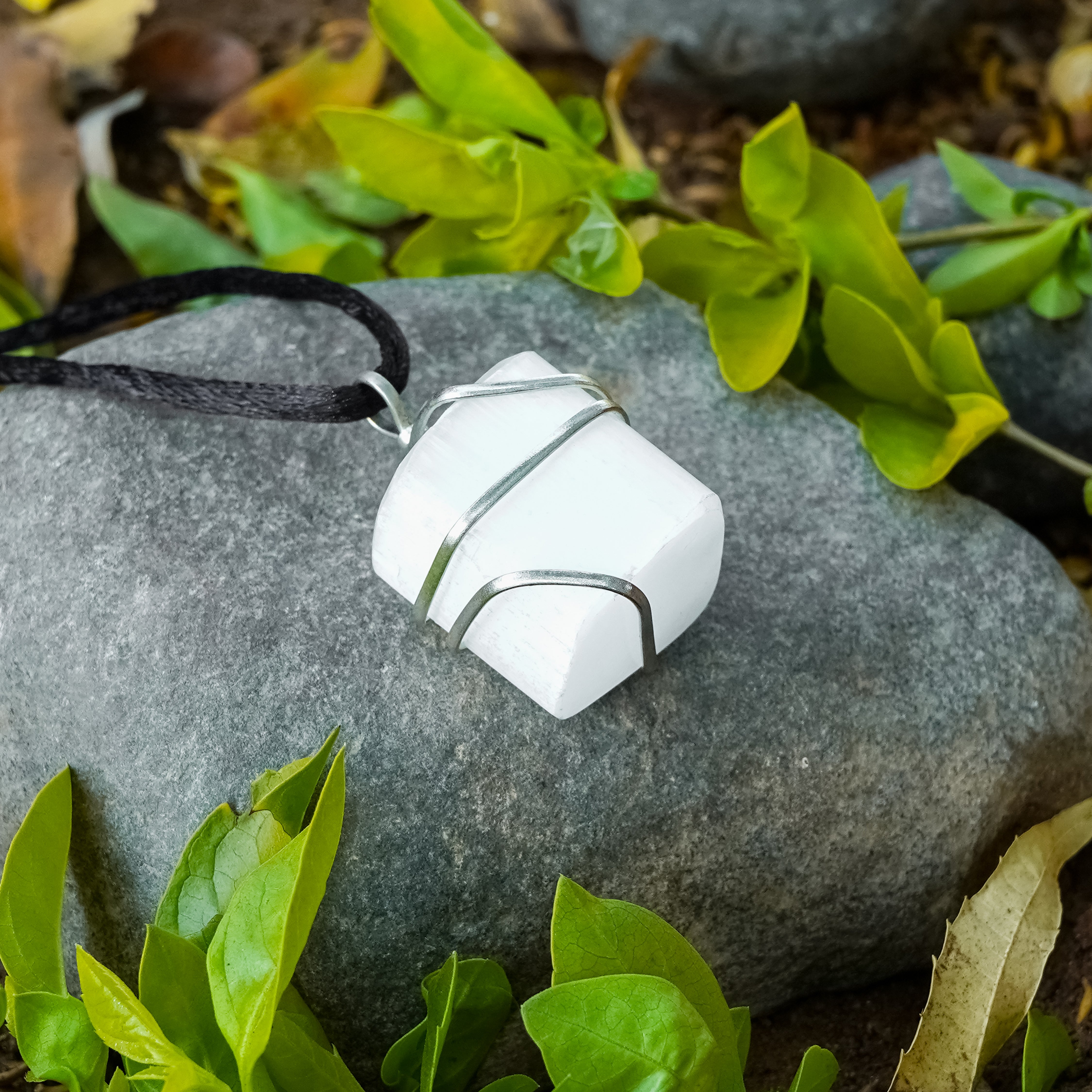 Selenite Healing Crystal Necklace