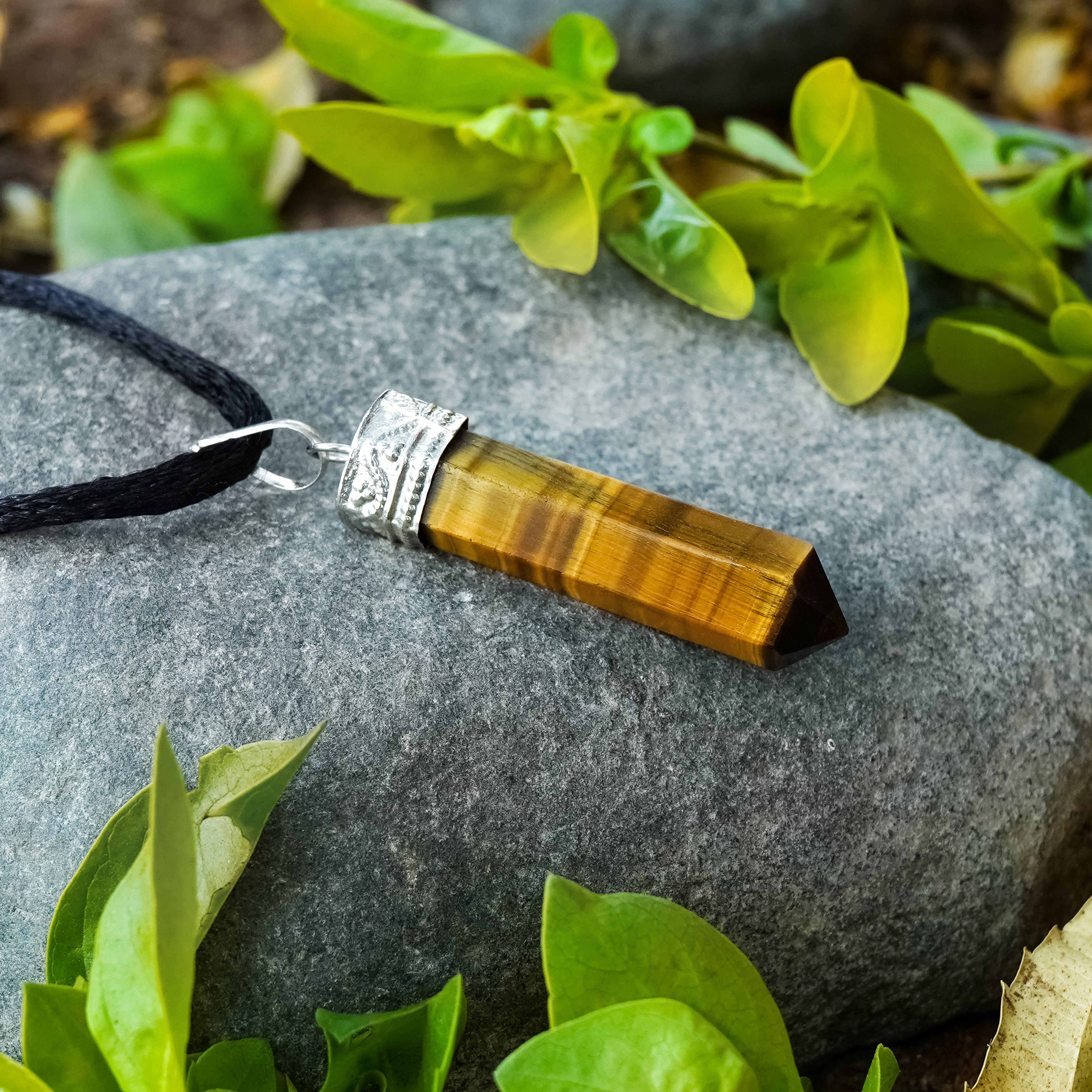 Tiger Eye Healing Crystal Pendant