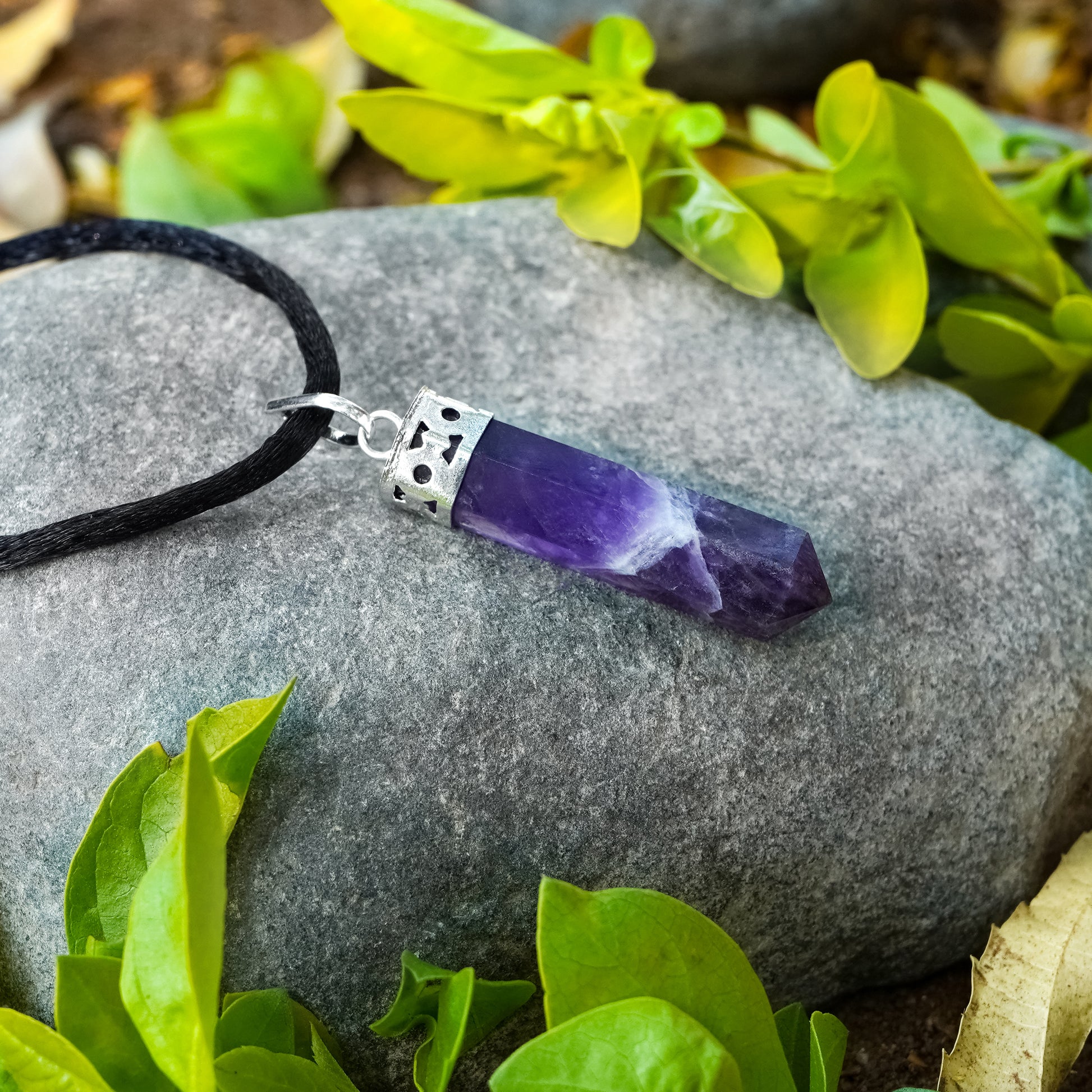 Amethyst Healing Crystal Necklace