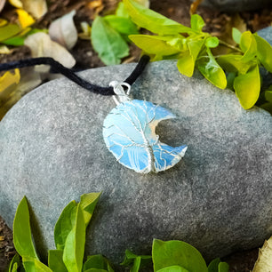 Opalite Crescent Moon Necklace