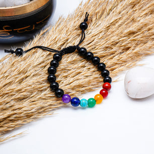 7 Chakra Adjustable Healing Crystal Bracelet