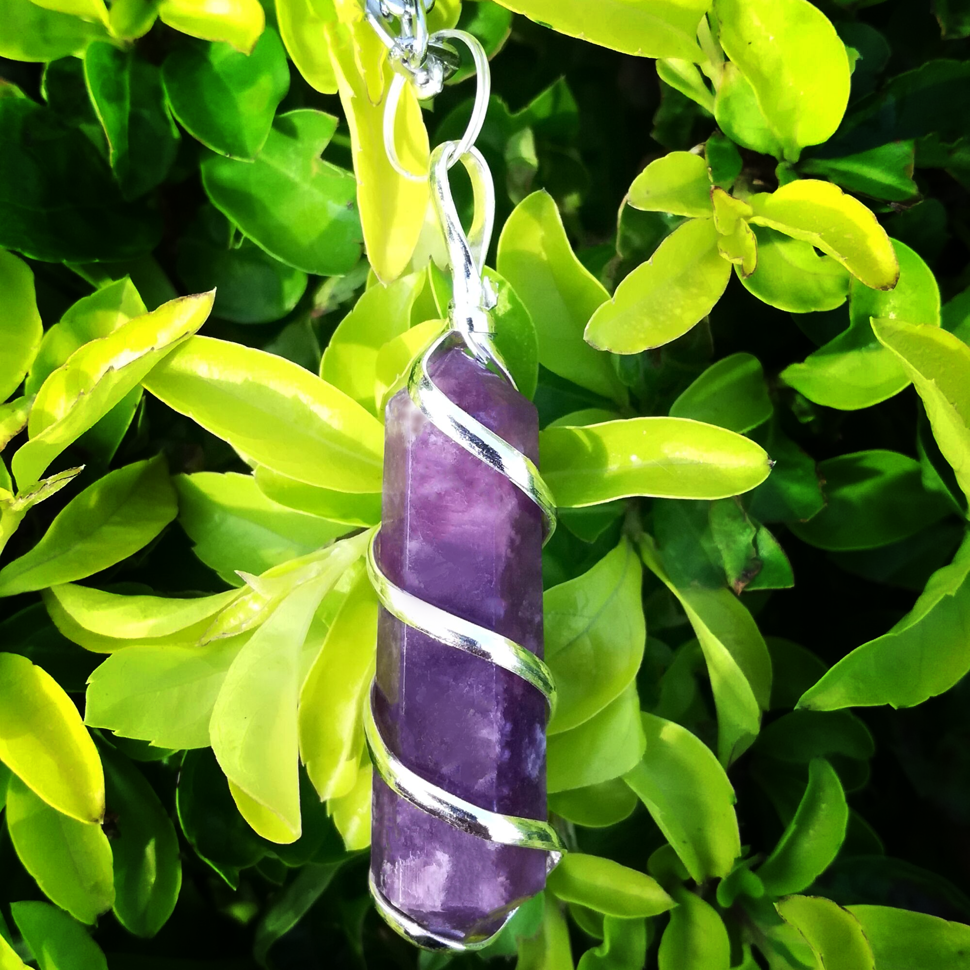 Lepidolite Healing Crystal Necklace