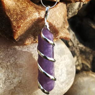 Lepidolite Healing Crystal Necklace